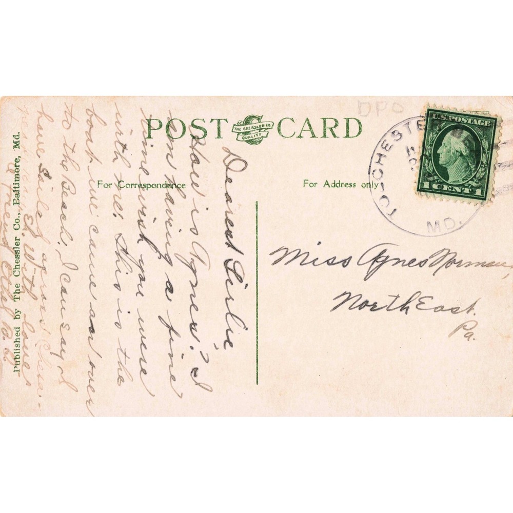 Steamer Louise Tolchester Beach MD Paddle Wheeler Chesapeake Steamship Postcard - Picture 2 of 2